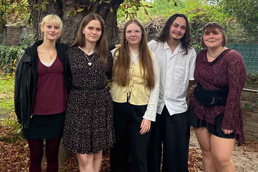 Die Auszubildenden Mette, Christina, Tamara, Jan und Imke