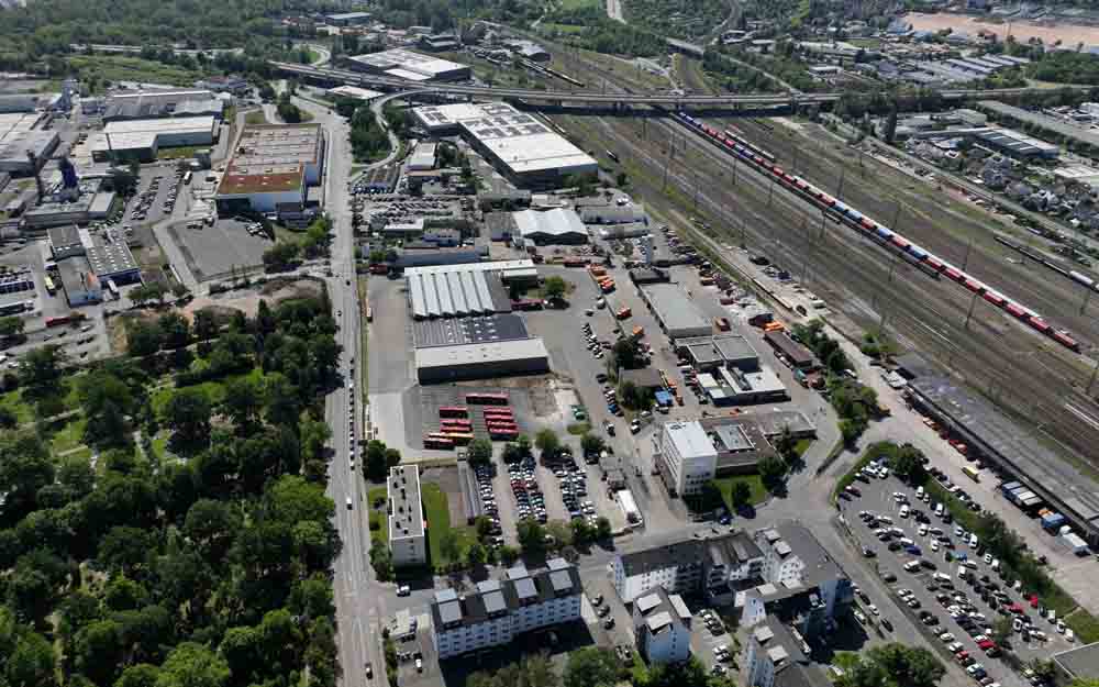 Luftbild des Hauptbahnhofquartiers