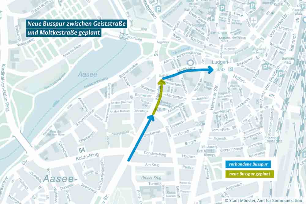 Grafik: Busspur Weseler Straße