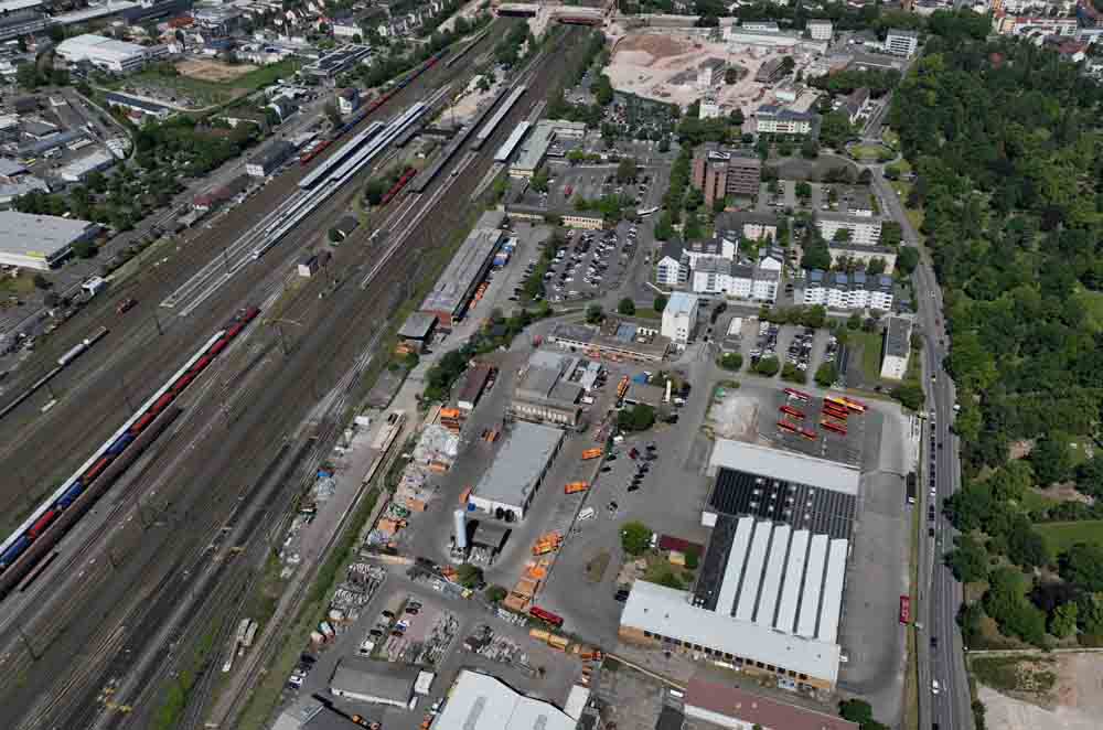 Blick auf den Hanauer Hauptbahnhof