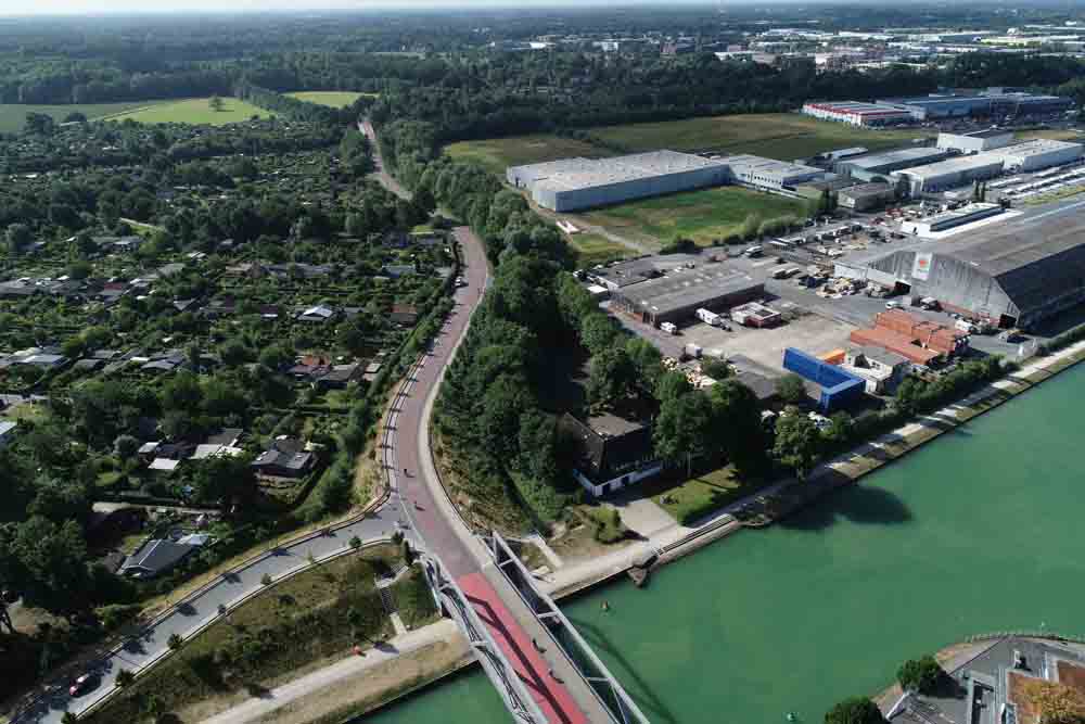 Luftbild des betroffenen Bereichs