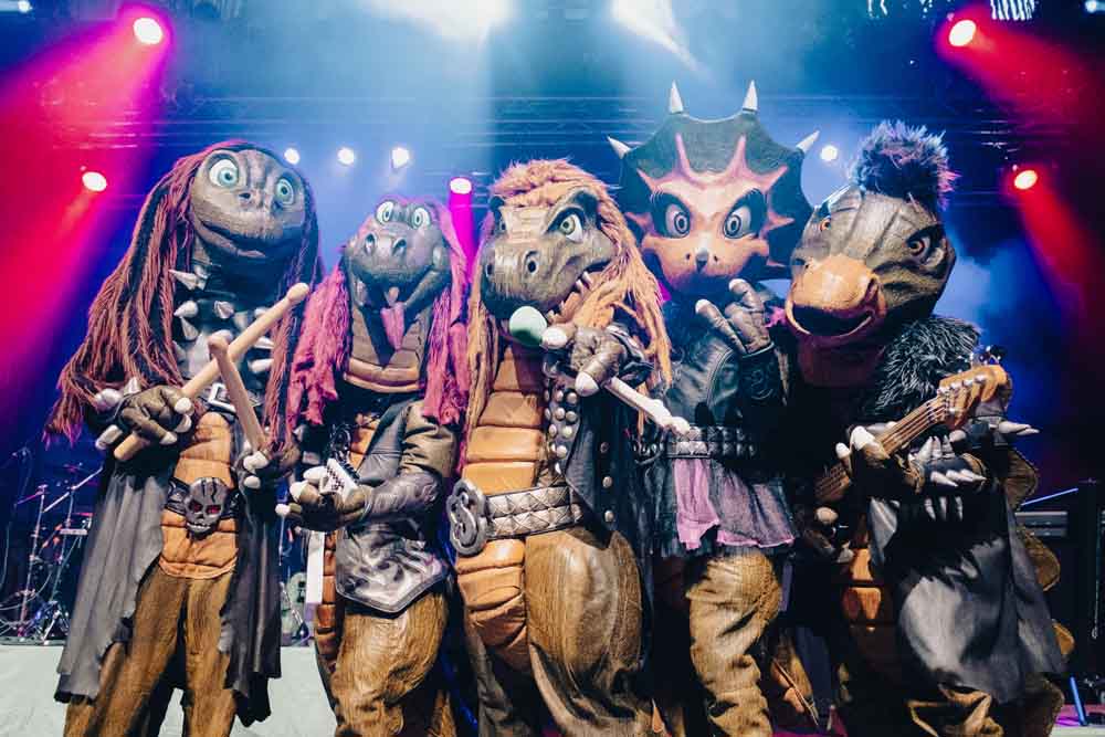 Band Heavysaurus auf der Bühne