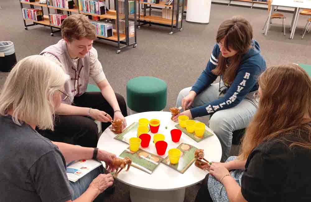 Spielende in der Stadtbücherei