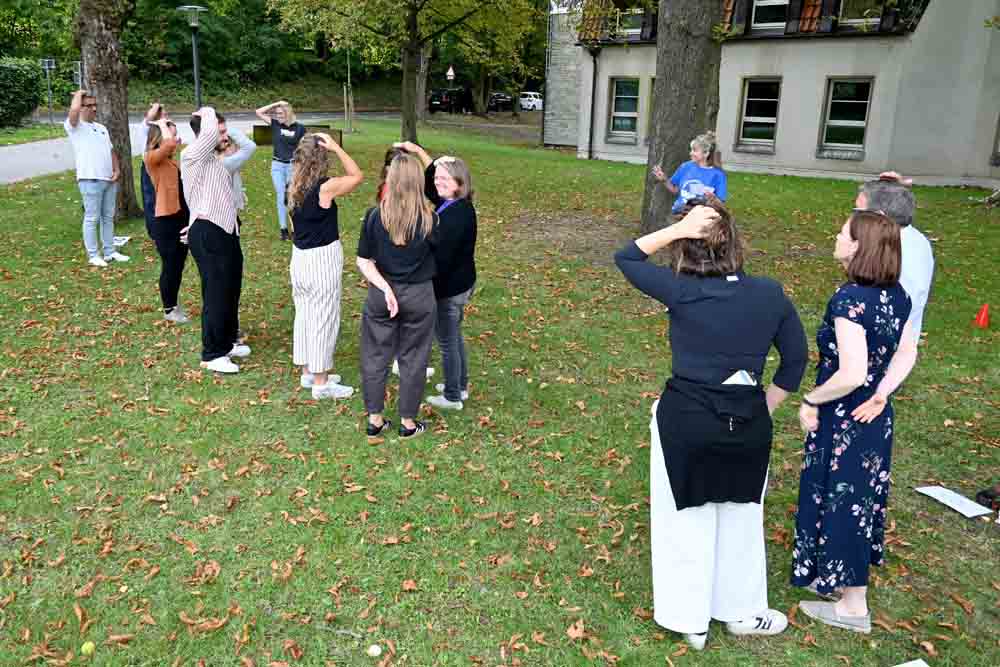 Team des Kommunalen Integrationszentrums bei „Demokratie-Fitness"