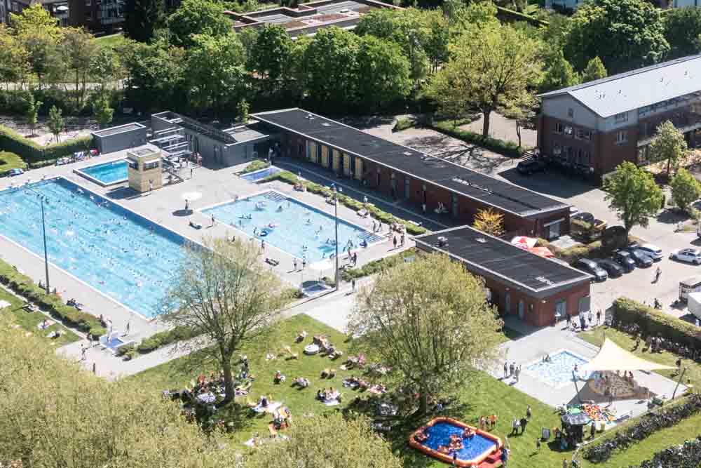 Luftbild Freibad Coburg