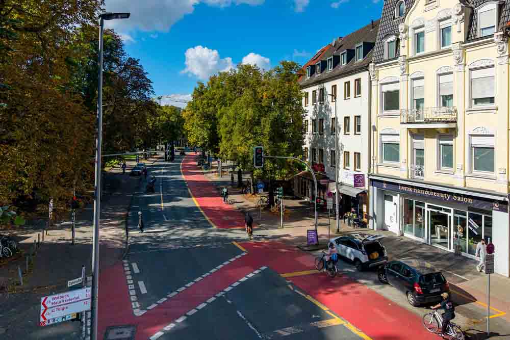 Blick auf die Warendorfer Straße