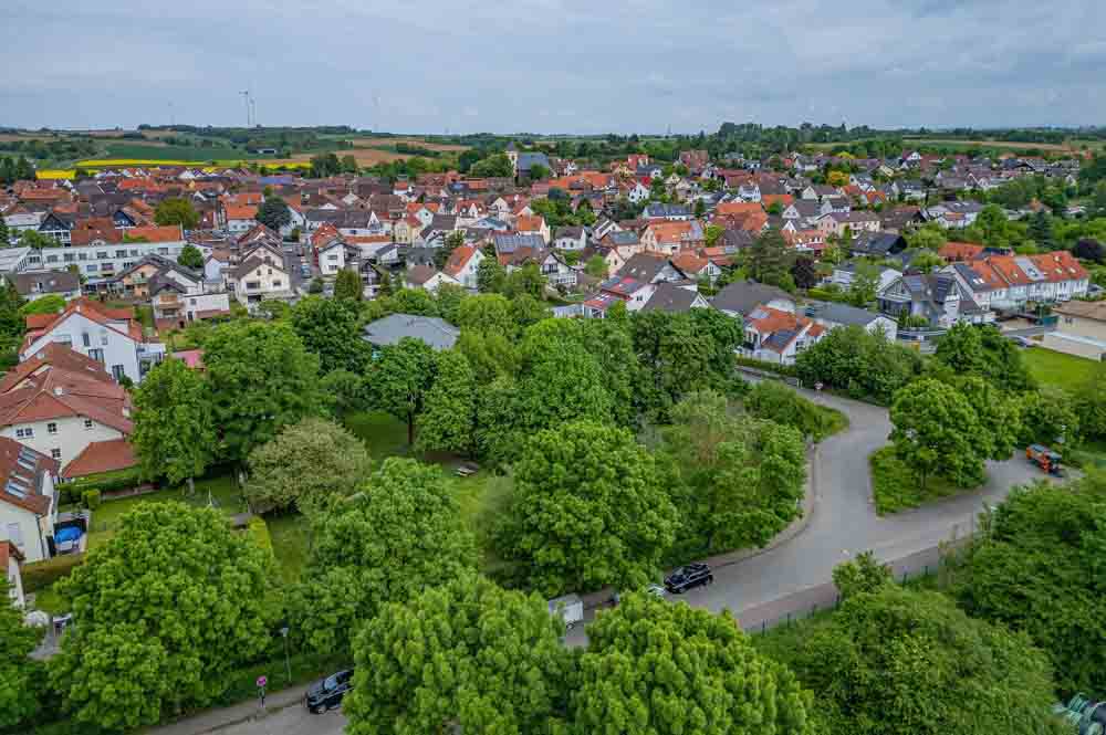 Luftbild: Von Butterstadt über die Hohe Straße zum Heimatmuseum Mittelbuchen