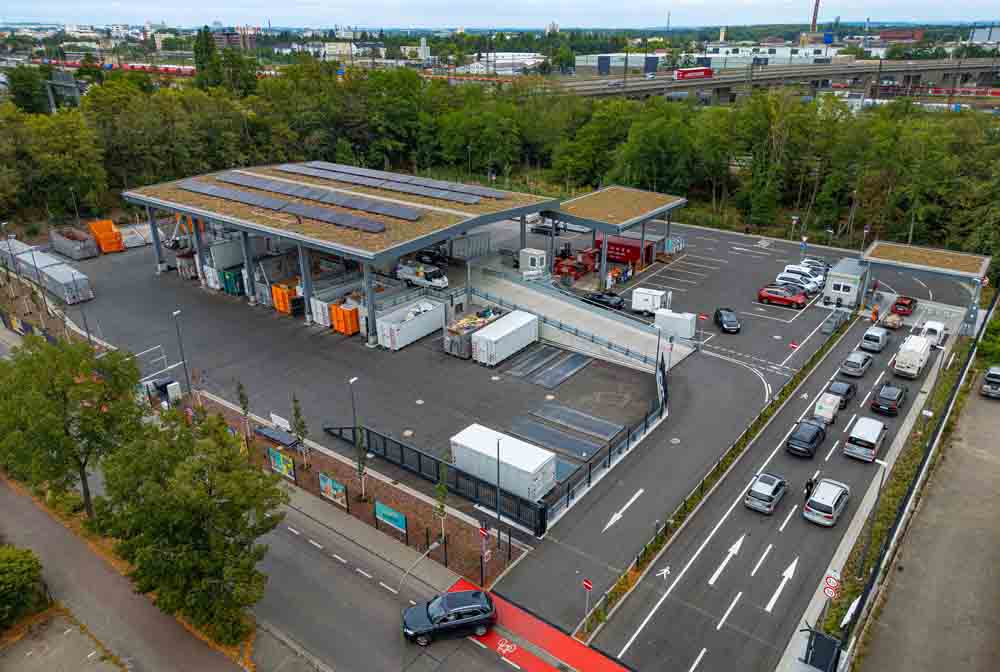 Luftbild des Wertstoffhofs an der Benzstraße