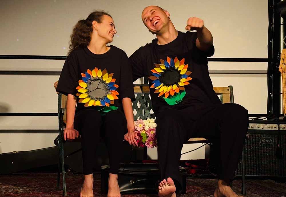 Karyna und Dmytro Borodii auf der Bühne