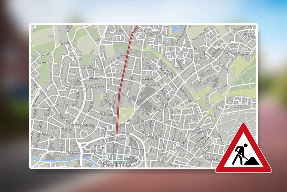 Karte des betroffenen Bereichs an der Adenauerallee
