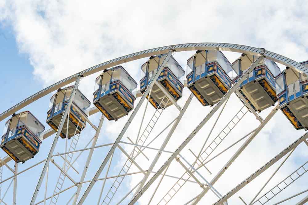 Riesenrad von unten betrachtet